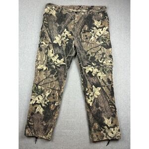 Commander Pants Mens 41x32 Brown Camo Cargo Adjustable Waist Hunting Made USA